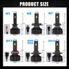 2Pcs Super Bright 100W 30000LM H4 LED Car Light Bulbs H7 H8 H11 H1 9005 9006 9012 HB3 HB4 Hir2 LED Headlight Mini Hi/Lo Beam Auto Lamp 12V 6000K 3000K