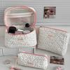 New Cute Strawberry Print Women Cosmetic Storage Bag Large Capacity Toiletry Makeup Pouch Handbag Ladies Zipper Quilting Bag