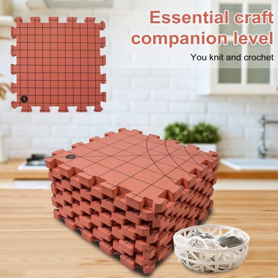 9 ks Pletací blokovací rohože Oboustranný design CM a palce Pěnové blokovací desky Craft Project blokovací rohože pro pletení háčkování