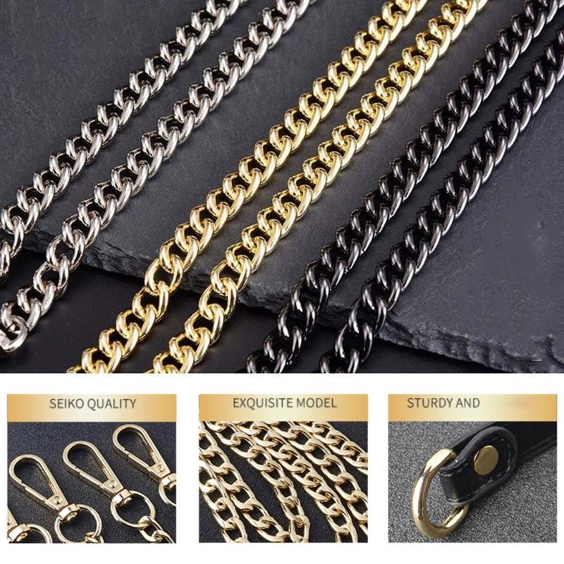 PU Leather Shoulder Strap Metal Bag Chain Replacement Belt Handbag Replacement Strap Bag Strap for Crossbody Bag