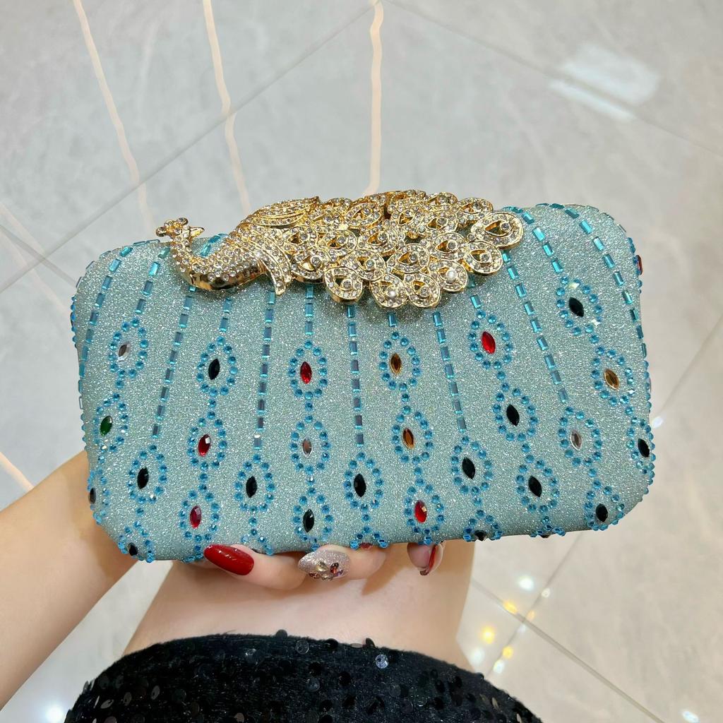 Bolso de Mano de Noche con Pedrería para Damas - Bolso Cruzado con Fragancia Estilo Francés - Bolso de Hombro Moderno