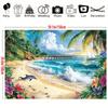 2D Sunset Mountain Seaside Hibiscus Flower Island Birthday Wall Tapestry