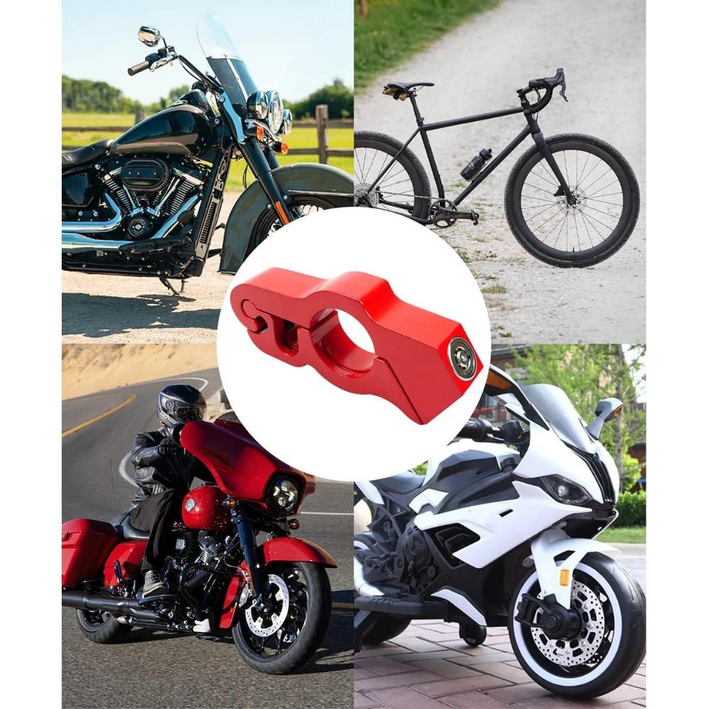 Motorcycle Modified Handlebar Lock Helmet Anti-theft Lock Electric Vehicle Dirt Bikes Aluminum Alloy Handlebar Fixed Horn Lock
