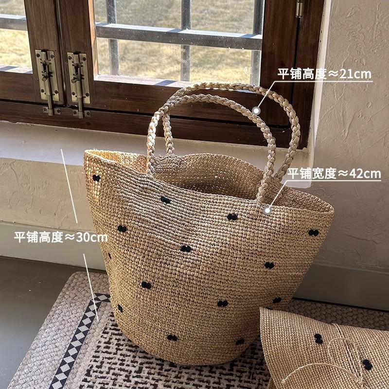 NEW Lafite Grass Crochet Hand Woven Bag Vacation Beach Women s Shoulder Bag Summer Grass New Large Capacity Women s Bags