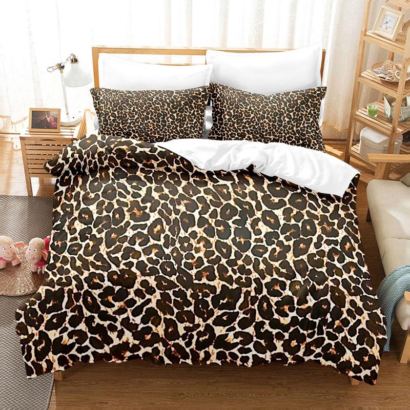 Camouflage Quilt Duvet Cover Set Full Size King Queen 3D Bedding Sets Pillowcase Linen Leopard Double Single Bed 220x240 200x200