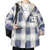 Men's Hooded Plaid Jacket - Spring/Fall/Winter Cotton Outerwear for Teens and Students