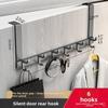 Modern Door Back Hook Rack With Removable Design For Bedroom Storage And Clothing Organization