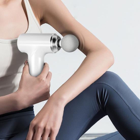 DYS Mini Fascia Massager, Electric Percussion Massager with 4 Massage Heads, Portable Device for Deep Muscle Relaxation