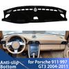 Car Dashboard Cover Avoid Light Pad Instrument Platform Cover Mat Carpet for Porsche 911 997 GT3 2004-2011 2006 2007 2008 2009