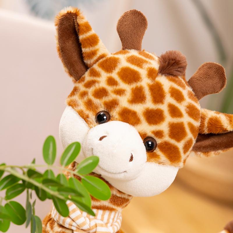 Simulation Giraffe Plush Toys Stuffed Animal with Scarf Room Decoration My Little Giraffe Accompany Sleep Toy for Birthday Gifts