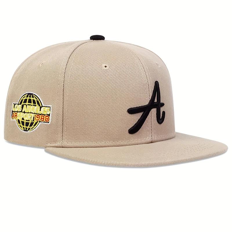 Unisex Czapki baseballowe z haftem litery A z boku Ziemia Wiosna Jesień Outdoor Regulowane Casualowe Hip-hopowe Czapki Truckerowe Kapelusz przeciwsłoneczny