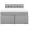 Vidaxl Letto Continentale Con Materasso, Grigio Chiaro, Tessuto 160X200 Cm