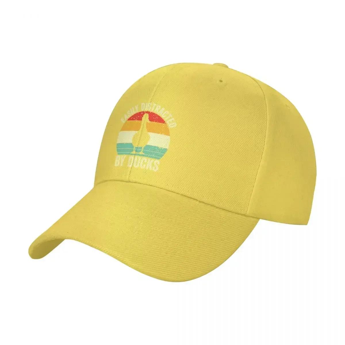 Easily Distracted by Ducks Gift for Duck Lover Funny Ducks Pet Animal Vintage Baseball Cap western Hat Golf Unisex WoUnisexs Adjustable