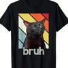 Funny Bros & Cat Meme Kids Oversized Cotton Graphic T-shirt