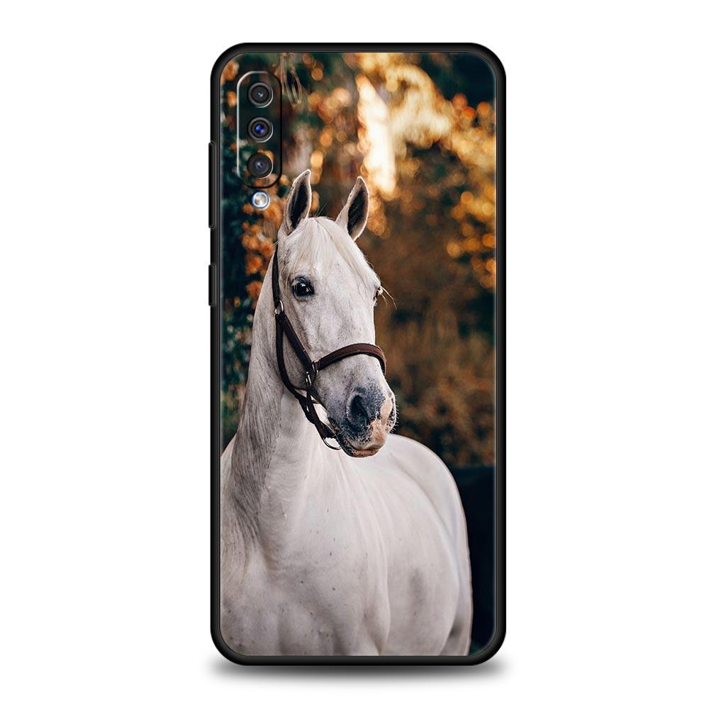 Running Horse Animal Phone Case For Samsung A54 A52 A24 A14 A50 A72 A70 A30 A40 A20S A20E A02S A12 A22 A34 A42 A32 5G A04s Cover