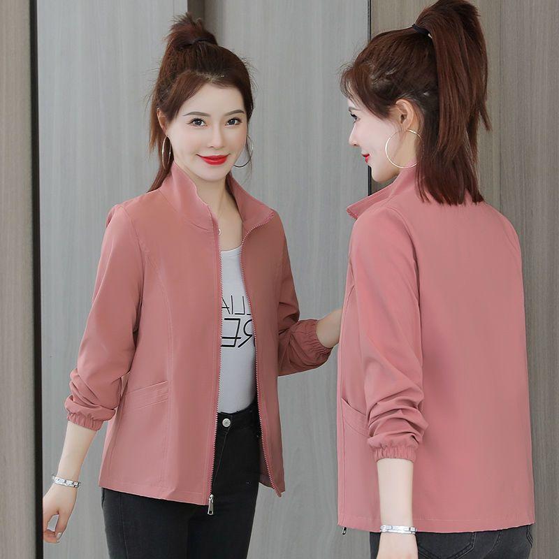 

Женская короткая ветровка на весну и осень, верхняя одежда, свободные повседневные универсальные куртки для февраля и августа, маленькие ароматные куртки 3XL темно-розовый