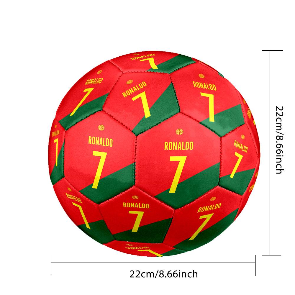 1 pz Pallone da Calcio CR7 Misura 5 Pallone da Calcetto Indoor alla Moda Colorato Gioco in Giardino - Ottimo Regalo per Appassionati di Sport HE29