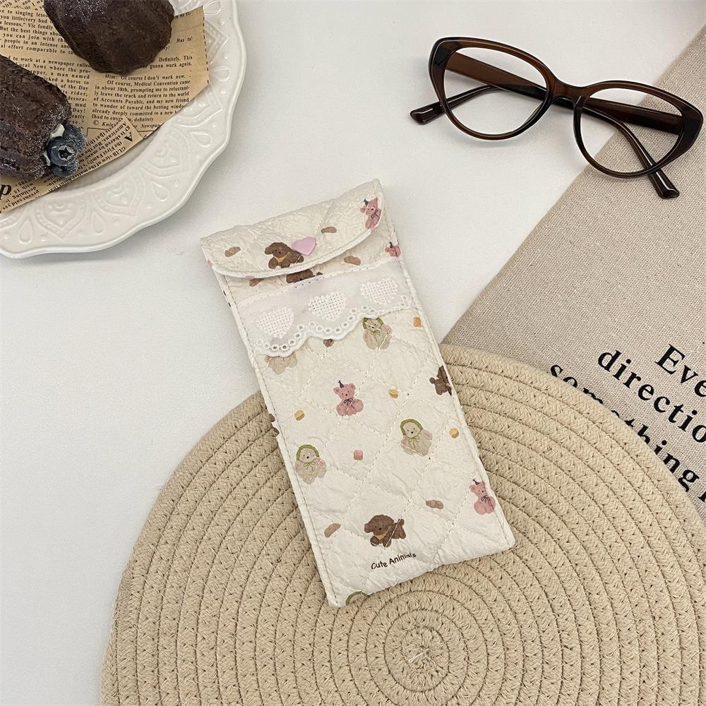 

5 мультяшных мягких чехлов для очков с принтом, портативный чехол для солнцезащитных очков для мягкой девушки, противоударный футляр для очков, сумка для хранения