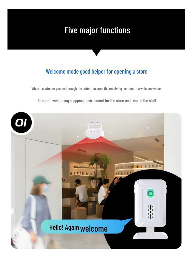 Wireless Infrared Motion Sensor Voice Welcomer