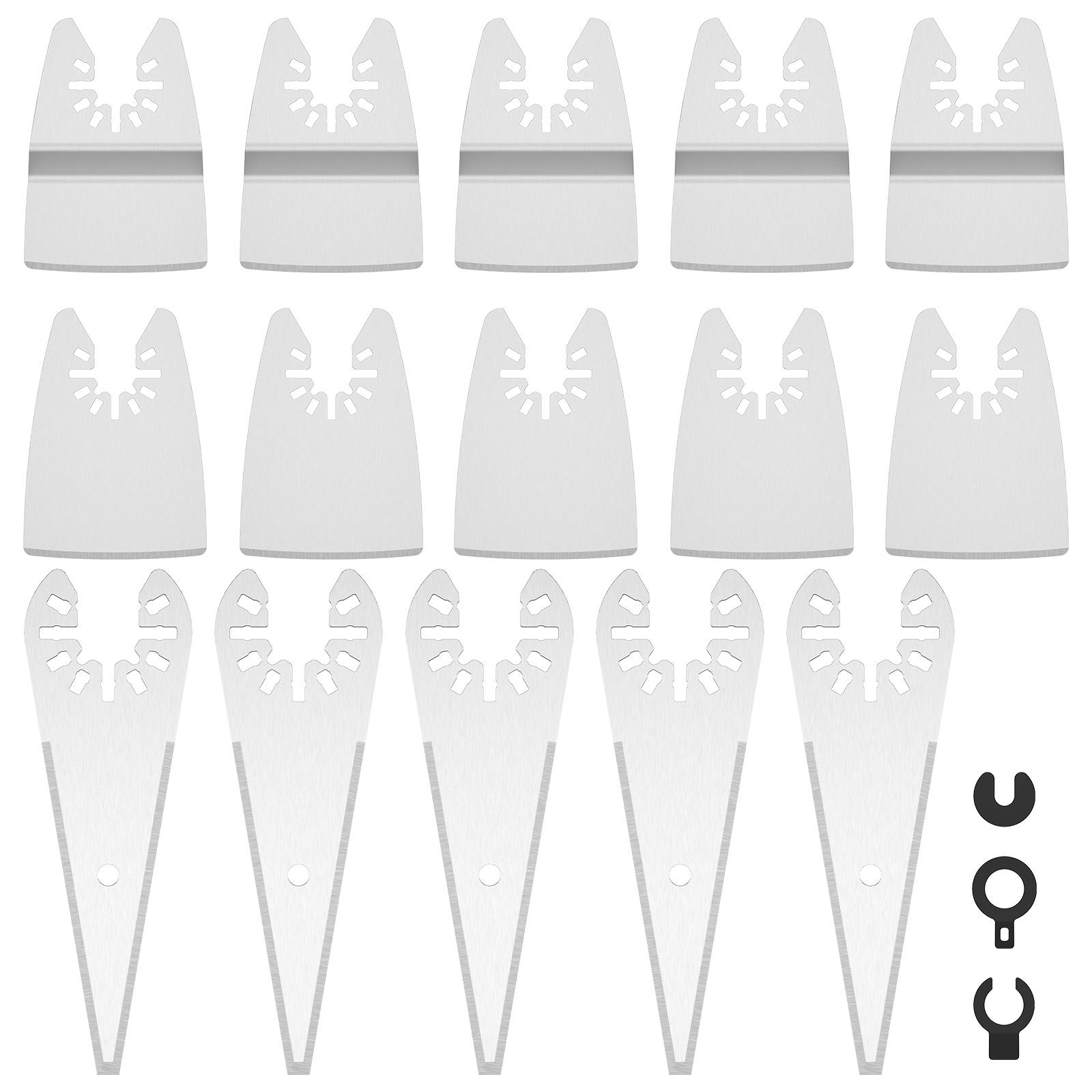 

15Pcs Oscillating Tool Scraper Blades Kit Multitool Scraper Blade Multipurpose Flexible and Rigid Cutting Scrapers Set Universal