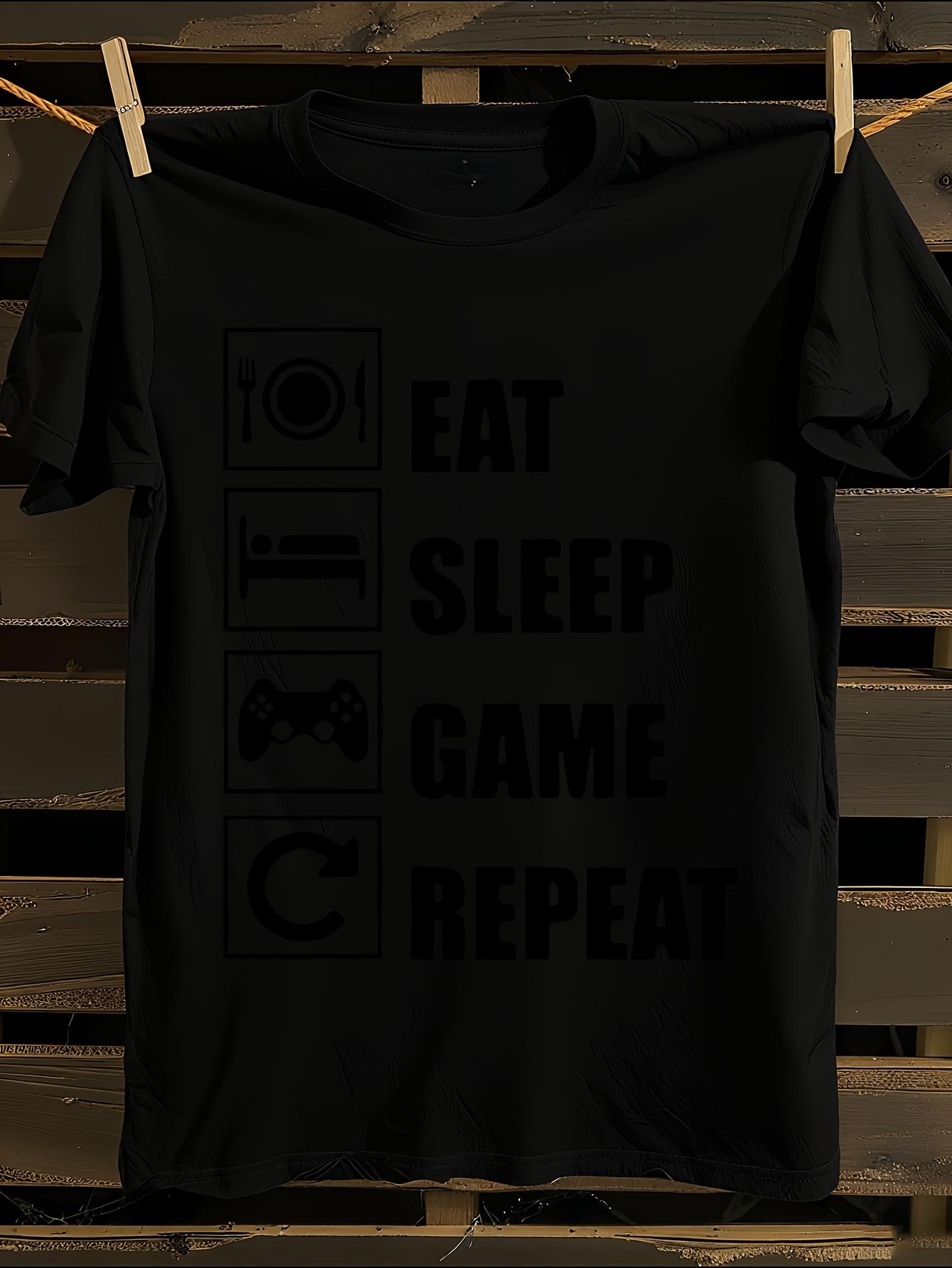 EAT SLEEP GAME REPEAT  Gaming T-shirt XXXXL