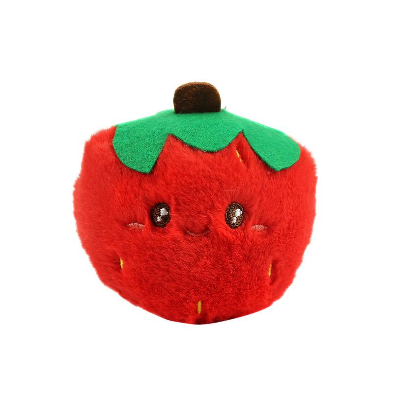 Adorable Strawberry Plush Keychain Soft Toy Cute Fruit Decoration For Bags Keys And