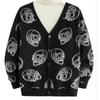 Unisex Halloween Jacquard Knit Cardigan Sweater