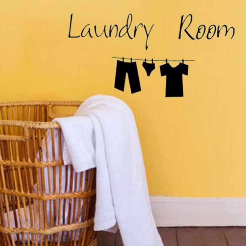Removable Vinyl Decal Art Mural Laundry Room Quote Cloth Art Wall Sticker Decor