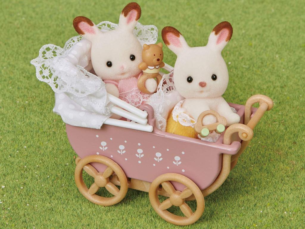 Sylvanian Families Nábytek Kočárek ST Značka Věk 3 a Hračka Sylvanian Epoch [Dětská sada] Ka-205 Certifikováno, Nahoru, Domeček pro panenky, Rodiny,