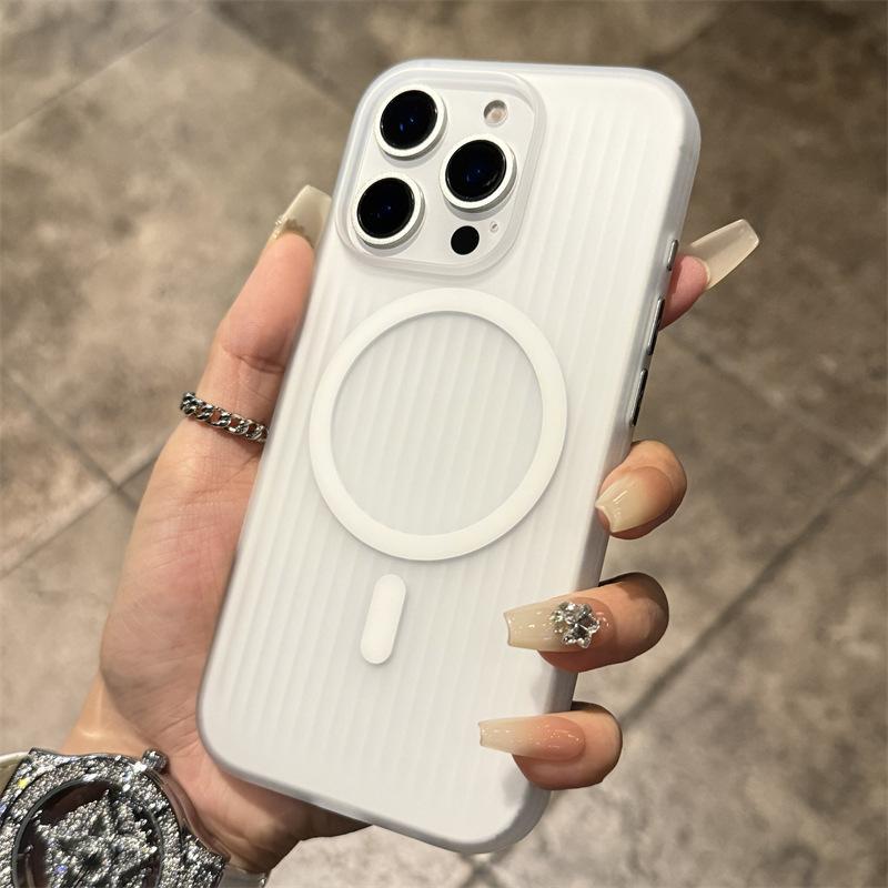 Applicable to iPhone11ProMax Shadow Corrugated Skin Sensing Magnetic Mobile Phone Case Frosted Apple 11 Anti-drop Protective Case
