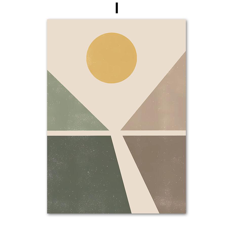 Boho Abstract Geometric Shapes Minimal Wall Art Canvas Painting Mid Century Nordic Posters And Print Living Room Home Decoration