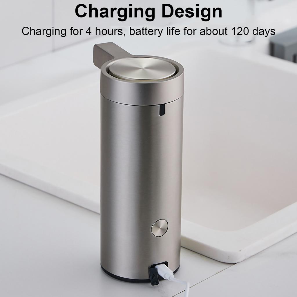 1 set Automatic Soap Dispenser USB Rechargeable Adjustable Foam Soap Dispenser Touchless Induction Sensor Bathroom Accessories