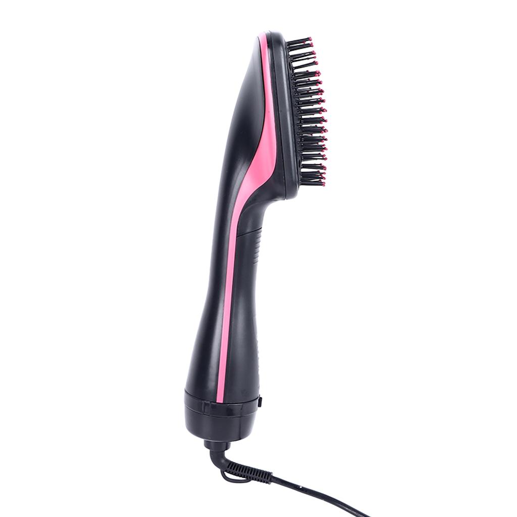 2 in 1 Asciugacapelli Spazzola Asciugacapelli Lisciante Spazzola Riscaldante Asciugacapelli Pettine Strumenti per lo Styling Rosa 1000W