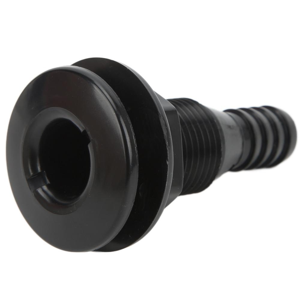 Multi-size Boat Through Hull Connector ABS Plastic Drain Outlet Thru Hull Fitting Marine