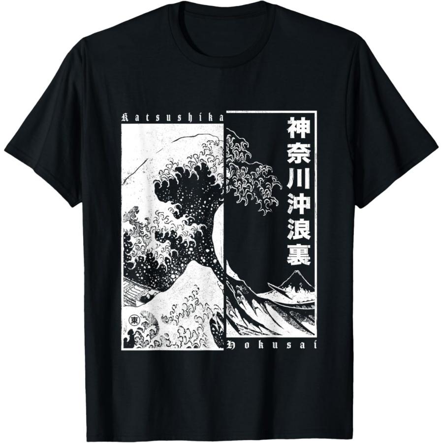 

Great Wave Off Kanagawa Japanese Aesthetic Hokusai T-Shirt XXXXXL чёрный