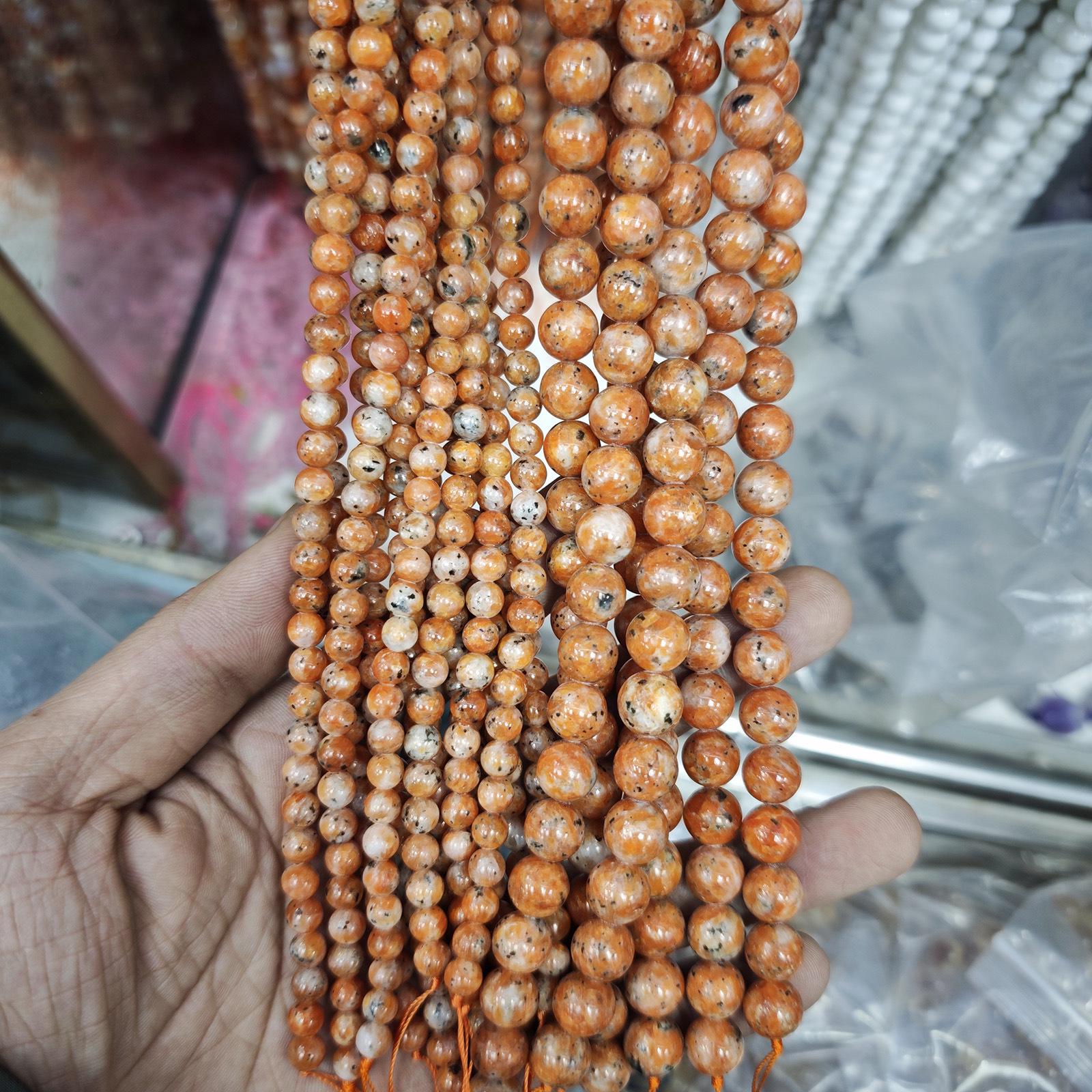 

Браслет из рыхлых бусин оранжевого кальцита, 4-10 мм, круглые, аксессуары для изготовления бижутерии своими руками, полуфабрикат, в наличии Natural Orange Calcite