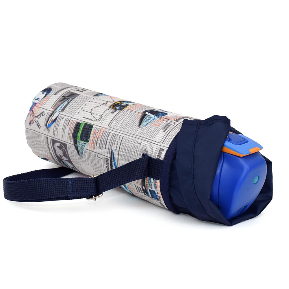 COLORFUL CANDY STYLE Water Bottle Shinkansen and Railway World NM603910 Cover, Large, Water-Repellent, Lightweight, Design, Gray, Water-Repellent,