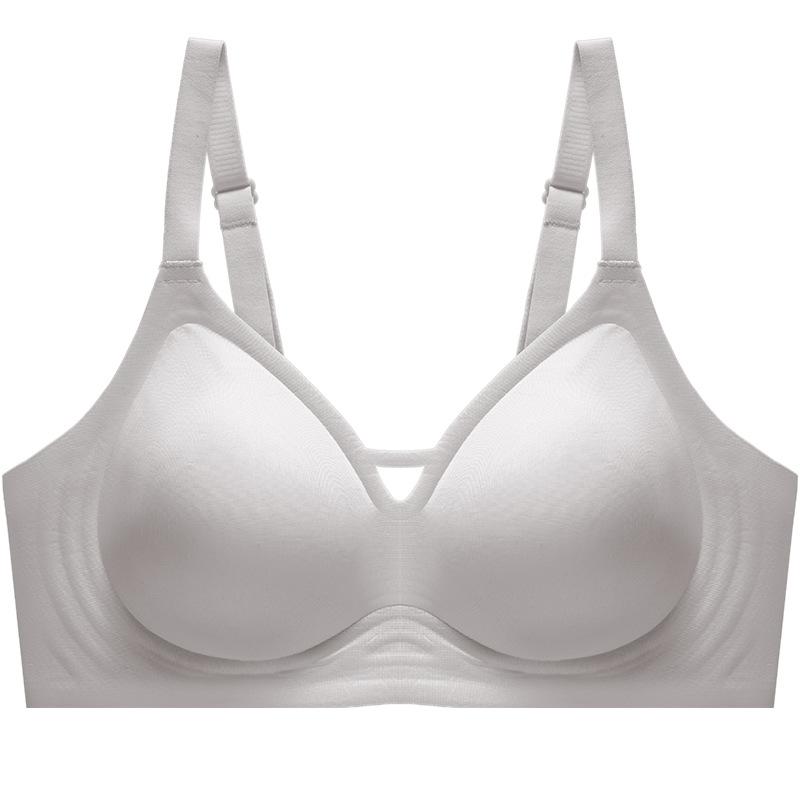 

Traceless adjustment bra soft support bra jelly summer light and comfortable XXL/40 сірий колір