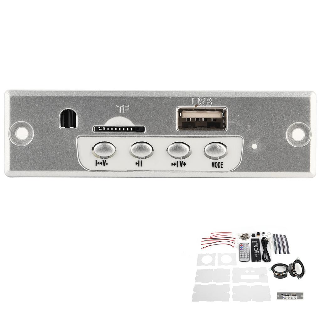DIY Bluetooth Speaker Box Kit Small Electronic Sound Amplifier Transparent Case Set(12 Channels Spectrum Bluetooth