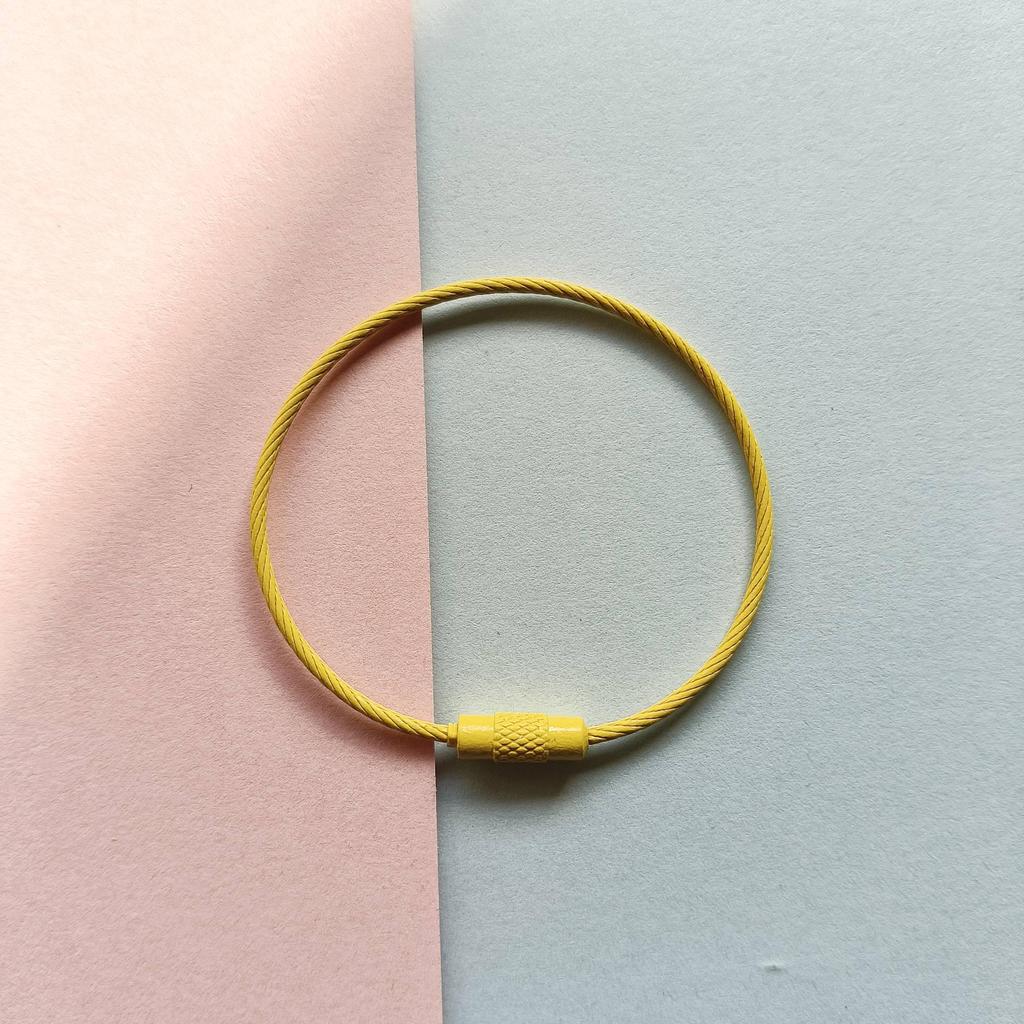 Rotating Metal Wire Rope Keyring Charm for DIY Bags