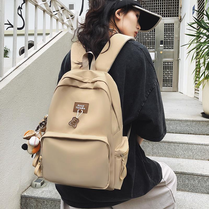 Schoolbag Mori Large-capacity Campus Backpack Design Sense Niche Students Solid Color Backpack Junior High School Student College Student Schoolbag