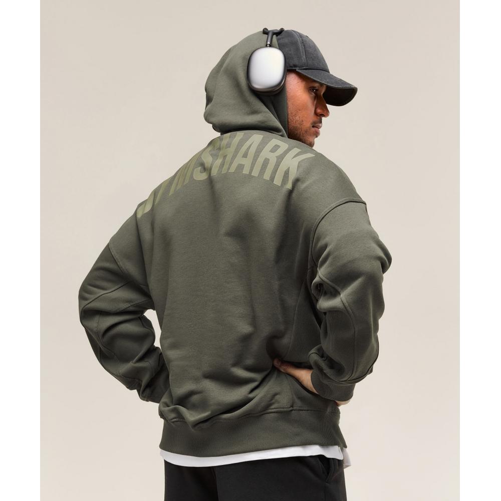 Gymshark Power Hoodie Strength Green A2c9h Ecjh