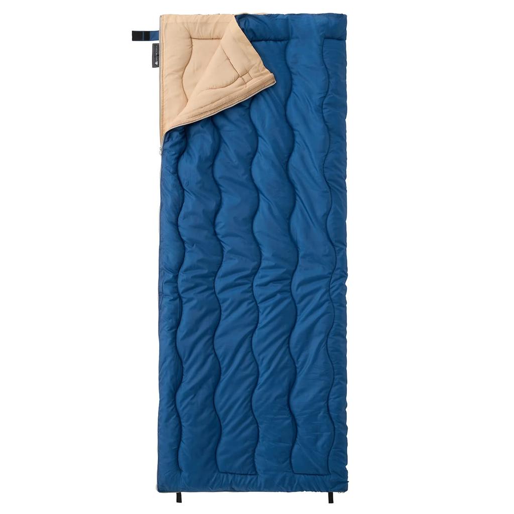 LOGOS Antibacterial and Odor-Resistant Washable Domir Sleeping Bag, Size 0, Blue (Approx. 80cm Wide X 190cm Deep)