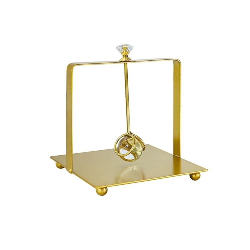 Simulated Gemstone Square Tissue Holder Metal Napkin Holder  For Restaurant Cafe Hotel