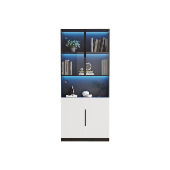 Vetrina - MUVOE - Minimalista - Illuminazione LED - 30x160x200 cm - Ante in vetro