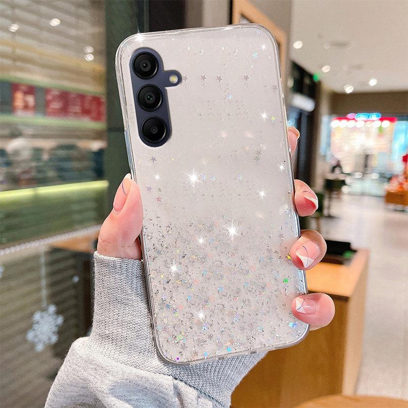 

Роскошный модный блестящий чехол для Samsung Galaxy A05 A05S A15 A25 A35 A55 A14 A24 A34 A54 A13 A23 A53 A52, мягкий блестящий чехол с кристаллами A15 белый