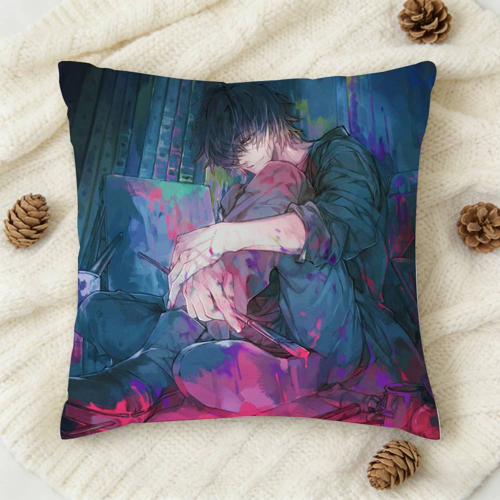 Slow Damage Towa Doublesided Printed Square Decorative Cushion Cover for Sofa Living Room Home Decor