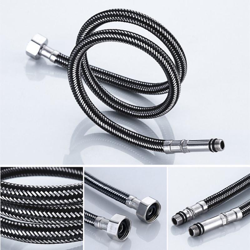 Braided Black Stainless Steel Kitchen Faucet Hose for Hot and Cold Water