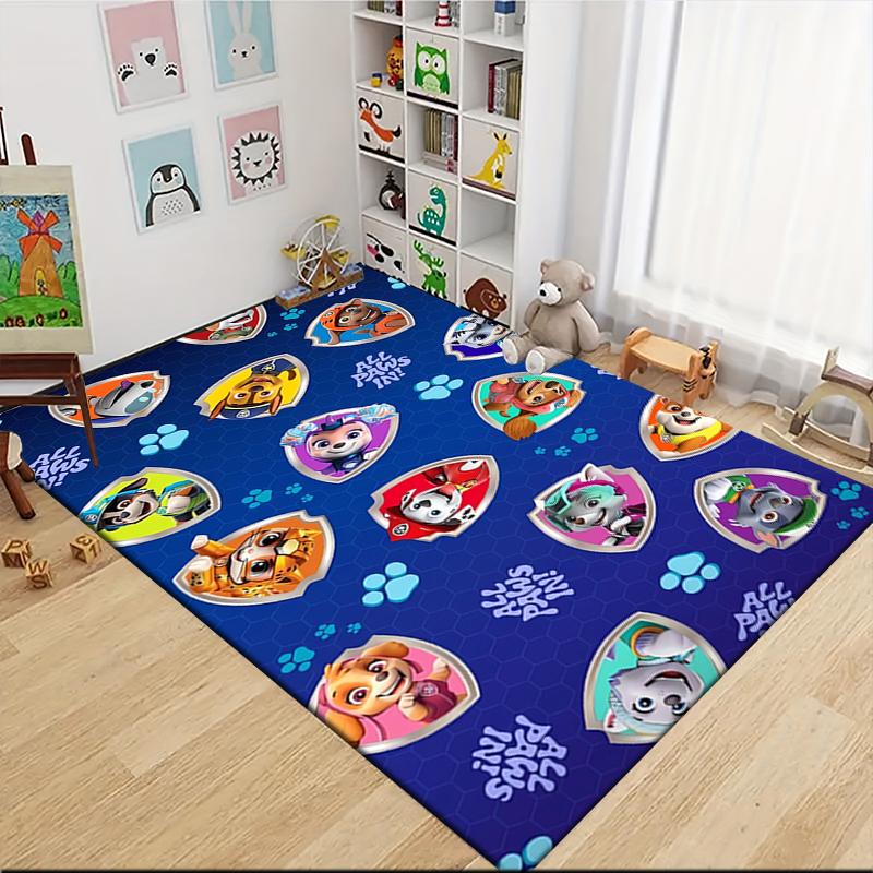1Pc Paw Patrol Construction Fun Carpet Rug Customizable Soft Washable Antislip Home Living Room Sofa Mats Personalized Rug 091739