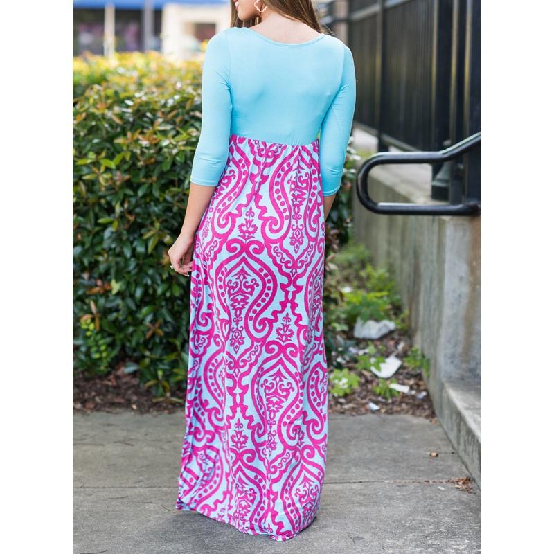 Premium Quality Boho Long Maxi Dress Featuring Floral Vintage Design For Summer